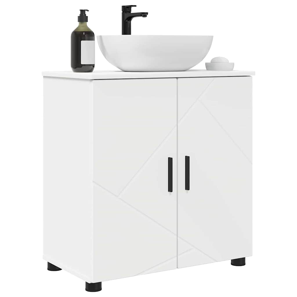 Bathroom Cabinet White 61 x 35 x 64 cm Particleboard & Metal