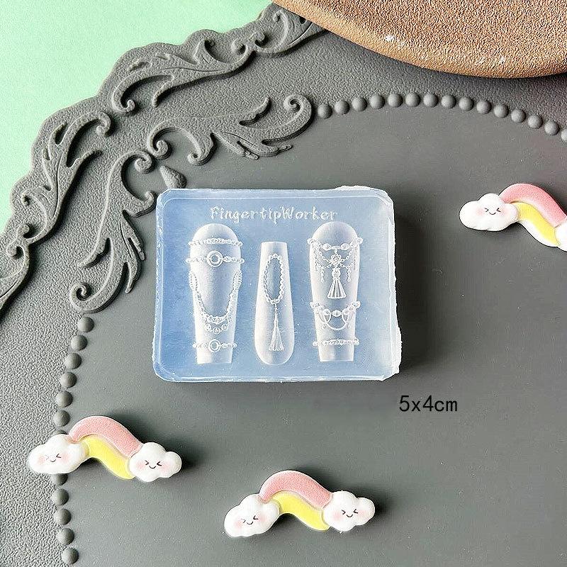 3D Фруктовый силиконовый молд для ногтей Сладкие лепестки цветов Ногти феи Шаблоны DIY Декор для нейл-арта Шаблон для маникюра для нейл-шармов