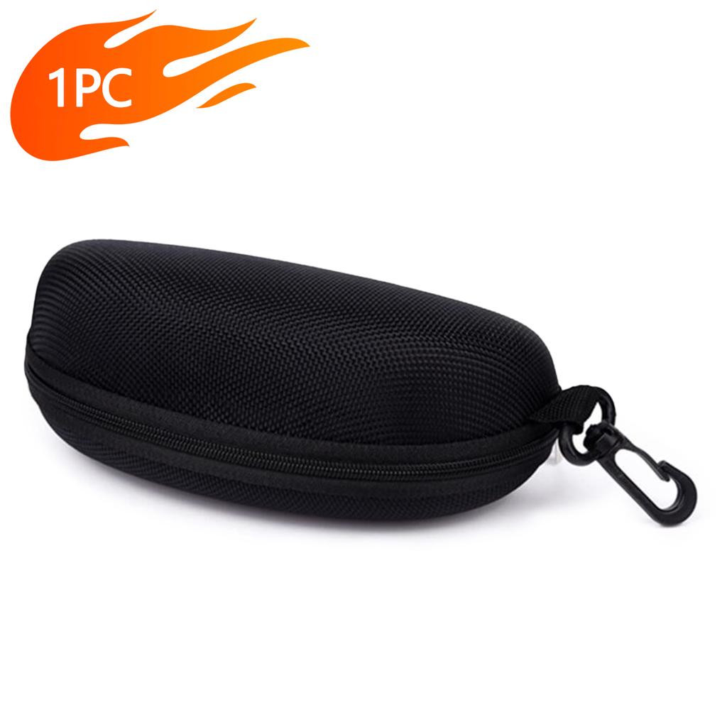 Portable Zipper Carabiner Sunglasses Protector Box Hard Eye Glasses Case Travel Pack Glasses Case Eyewear Accessories With Hook