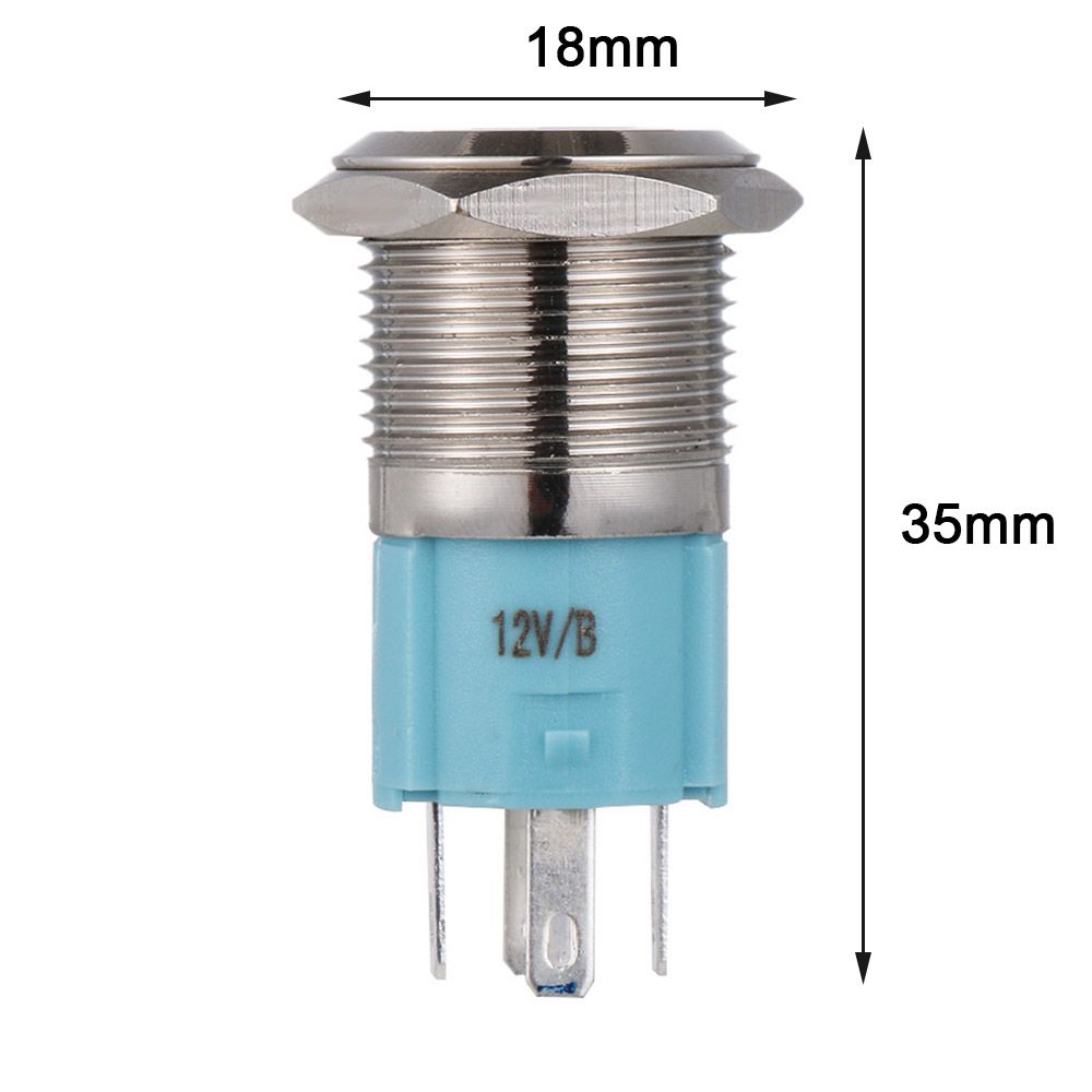 16MM Car Horn Reset LED Push Button Momentary Switch Auto Household Gas Water Heater Light Push Button Automobile Accessories