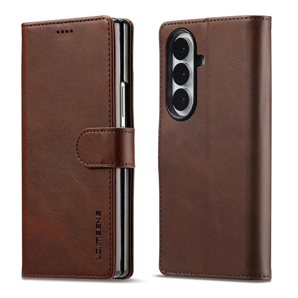 Кошелек из ПУ кожи для Samsung Galaxy Z Fold 7 6 5 4 3 Fold7 Fold6 Fold5 Fold4 5G Чехол для телефона с держателем для карт Книжная обложка