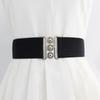Women'S Elastic Buckle Belt Dress Decorative Waist Seal Elastic Girdle Waist Width Belt 5Cm Three Sizes