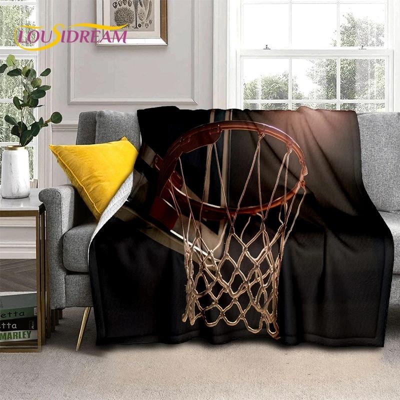 Новейшее мягкое фланелевое одеяло для баскетбольной площадки, для кроватей, спален, диванов, пикников, плед для отдыха на свежем воздухе, подарок