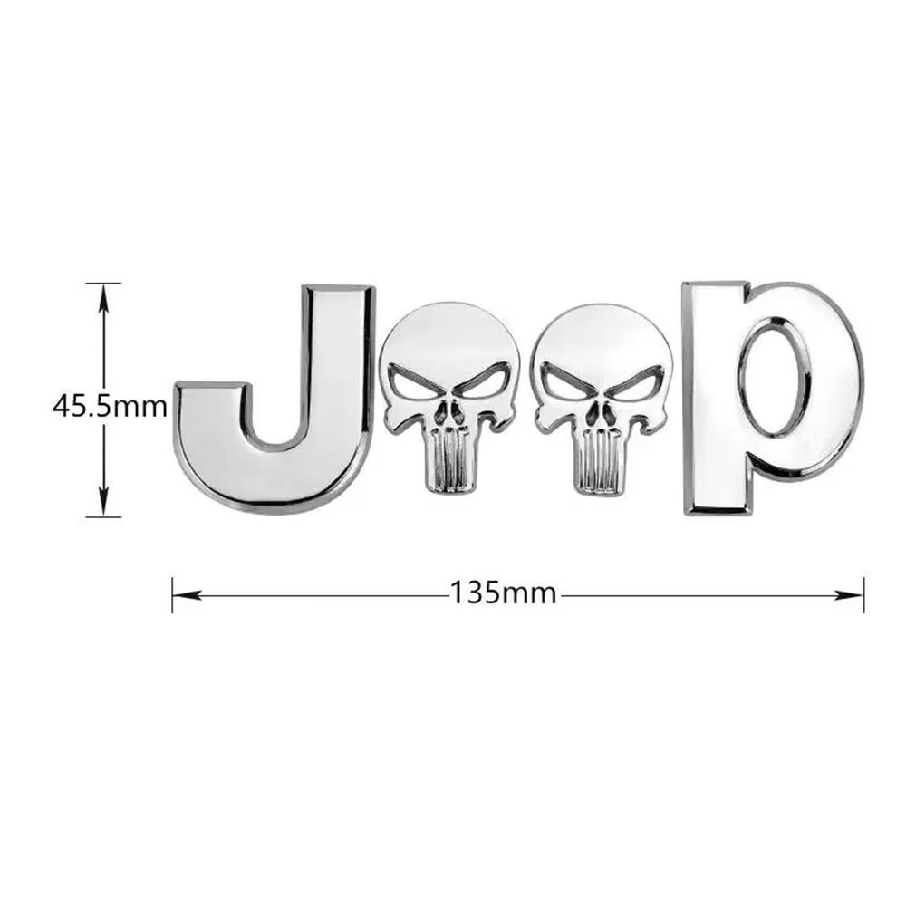 Автомобиль Задний Боковой 3D Металлический Значок Эмблема Наклейка Череп Наклейки Стайлинг Наклейки Декаль Для Jeep Cherokee Wrangler Багажник