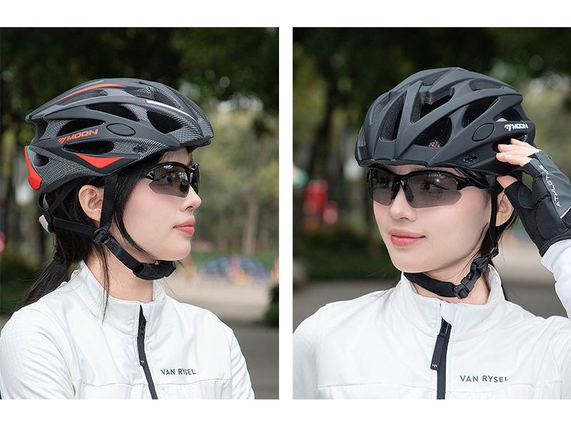 Upgraded Moon Odor-Resistant Adult Cycling Helmet for Road & Mountain Safety Outdoors