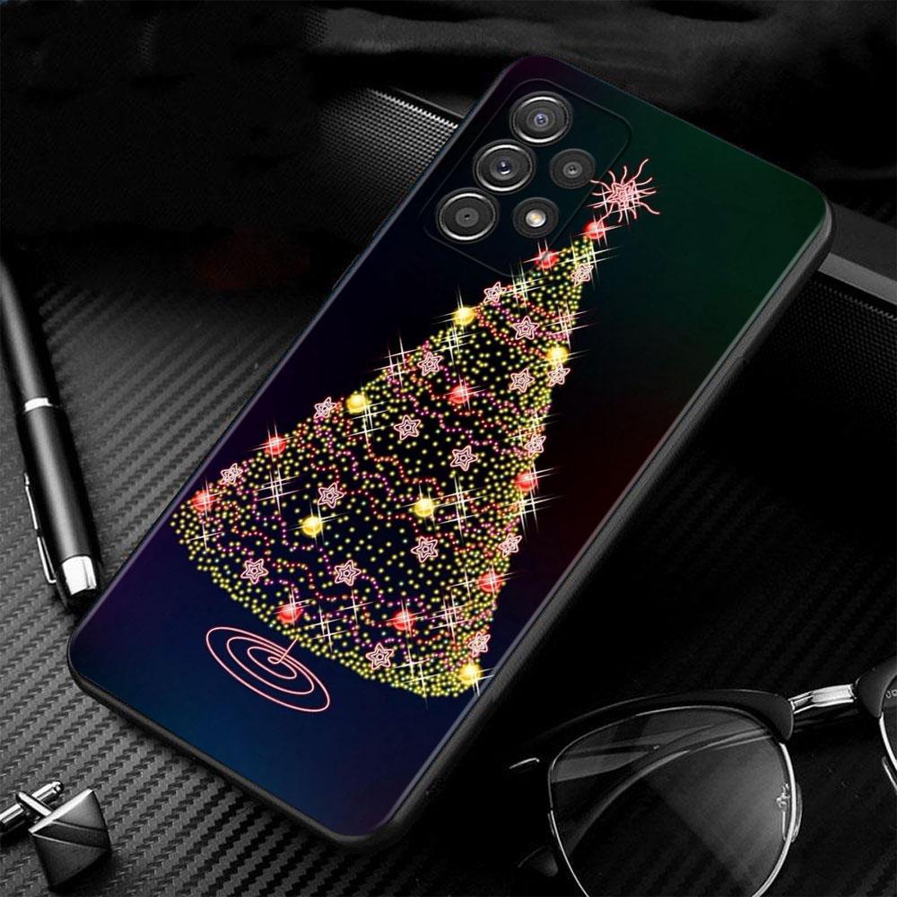 Чехол для телефона Samsung A52s A73 A72 A53 A33 A32 A22 A13 A02s A21s A12 A31 A91 A51 A71 A41 A23 A11 с рождественской елкой и оленем