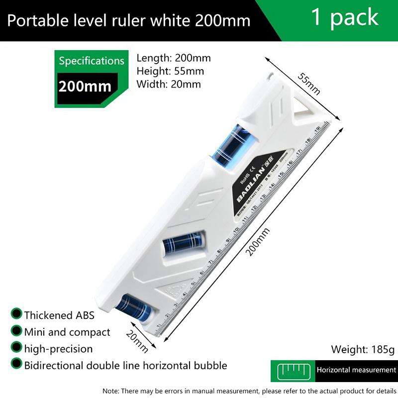 Мини-уровень, высокоточный горизонтальный вертикальный измеритель, метрическая линейка, транспортир, домашний портативный магнитный карманный уровень