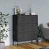 VidaXL Chest of Drawers Anthracite 80x35x101.5 Cm Steel