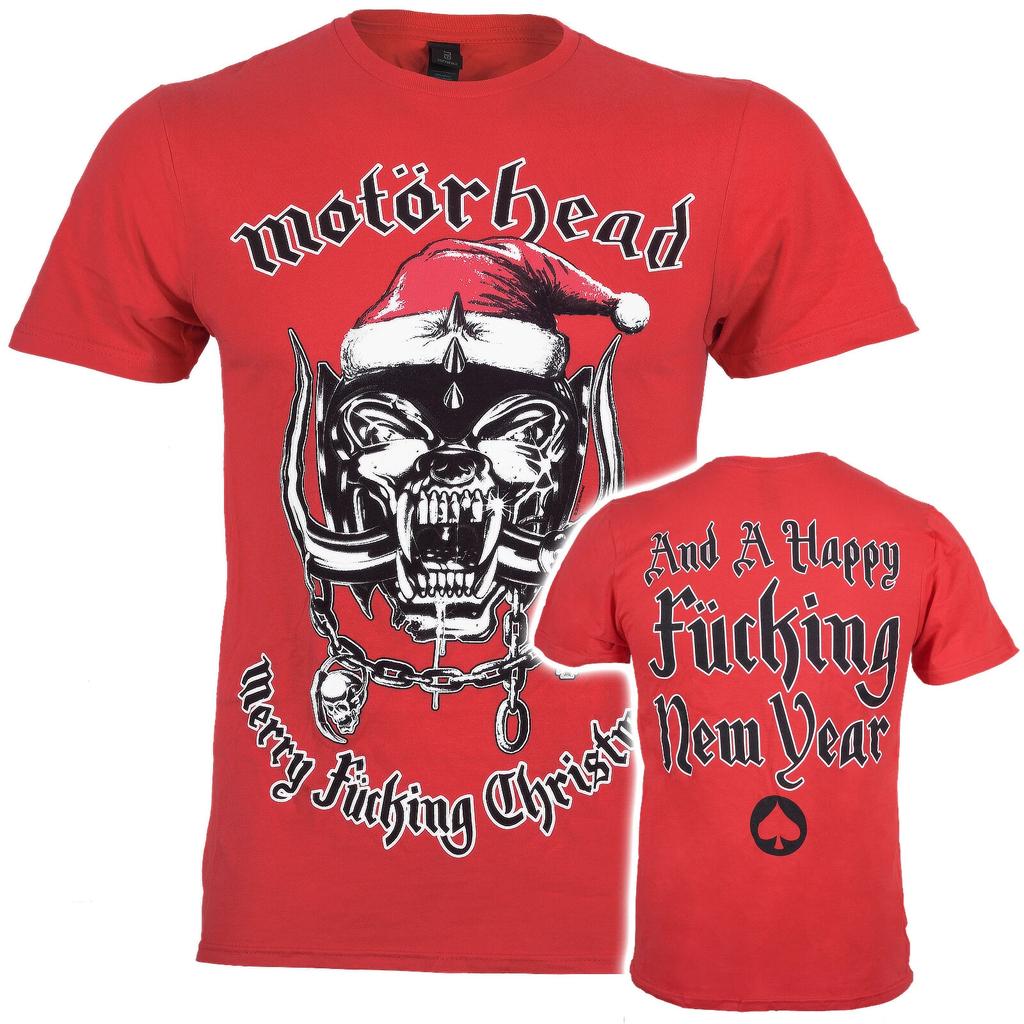 Motorhead Футболка С Рождеством Красный Warpig Официальный Новый
