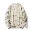 Printed Sweater Men Plus Size Sweater Men's Autumn and Winter Long-sleeved Sweater