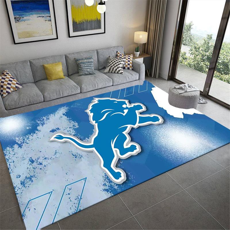 Detroit Lions Carpet Rug for Living Room Bedroom Home Sofa Decoration,Kids play Non-slip Floor Mat