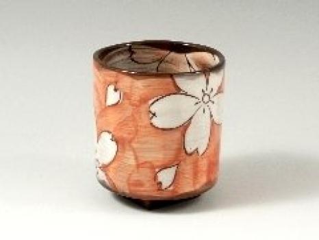 Посуда Арита, печь для обжига Кикусё, Орибэ, групповая чашка нодзакура 20805 (пара чашек)