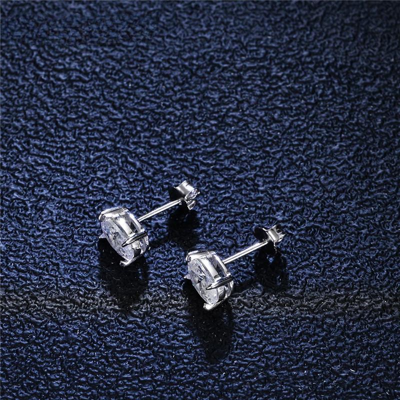 Серьги из стерлингового серебра с муассанитом D цвета, 2 карата, отличная огранка, безупречные овальные бриллиантовые свадебные серьги-гвоздики, ювелирные изделия с муассанитом