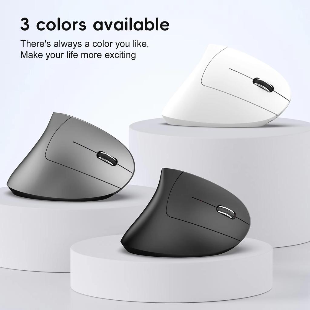Dual Mode 2.4G Wireless Mouse Bluetooth 5.1 Mouse 2400 DPI Silent Mouse Rechargeable Mice for Laptop Desktop