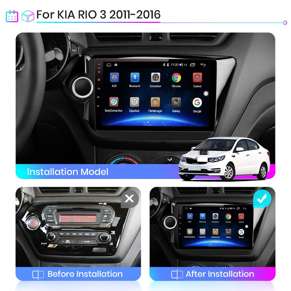 9-дюймовый Android Carplay для Kia RIO 3 2011-2016, автомобильный радиоприемник, мультимедийный видеоплеер, GPS-навигация, WIFI, 2 + 32 ГБ