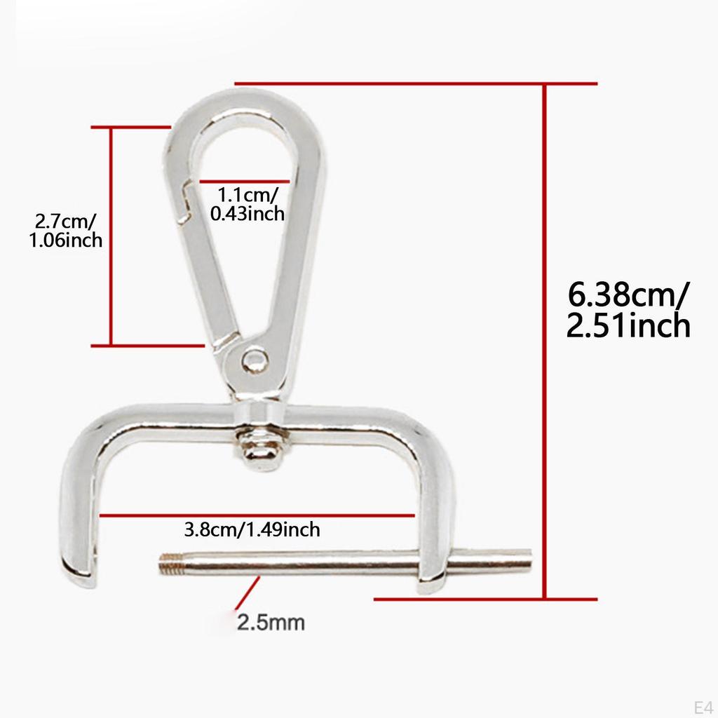 2 Pieces Snap Hook Swivel Clasp Backpack Buckle Detachable Trendy DIY Portable Bag Making Lobster