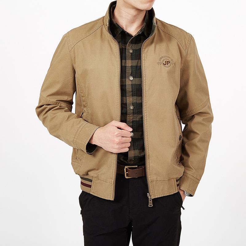 Весенние и осенние куртки Slim-Fit Jackets Модные повседневные двусторонние мужские топы