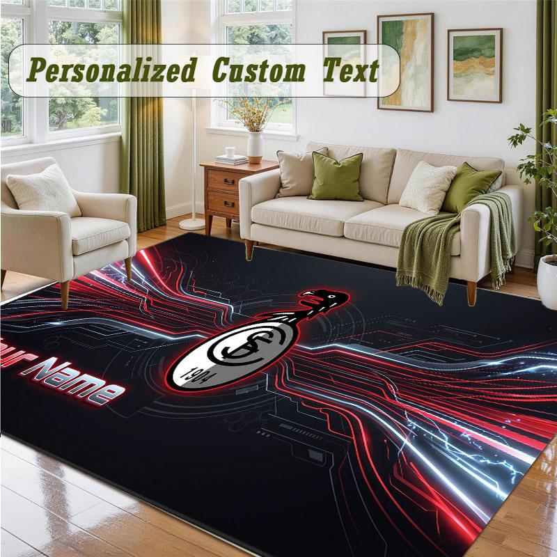 Crystal Velvet Square Rug Custom NameSC Freiburg Pattern Non Slip Home Floor Decor Rug