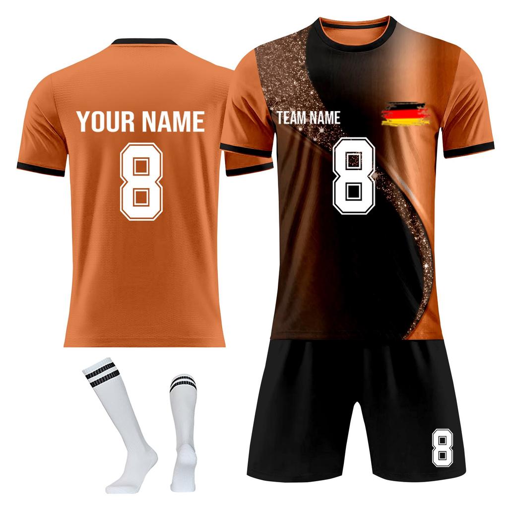 Комплект персонализированных рубашек для мужчин и девочек с именем и номером, футбольные майки на заказ для мальчиков, тренировочный костюм