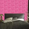 Polynesian Geometric Pattern Wallpaper Powder Pink and Purple 50x1000
