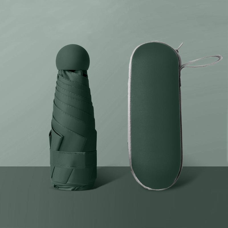 Скидка 50%: Компактный черный зонт с защитой от УФ-излучения для солнца и дождя