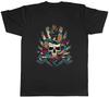 Skull King Mens T-Shirt Tattoo Inked Snake Gothic Unisex Tee Gift