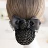 Net Flower For Nurse Hairgrips Cover Net Women Spring Clips Korean Bun Snood Bowknot Hair Bun Cover