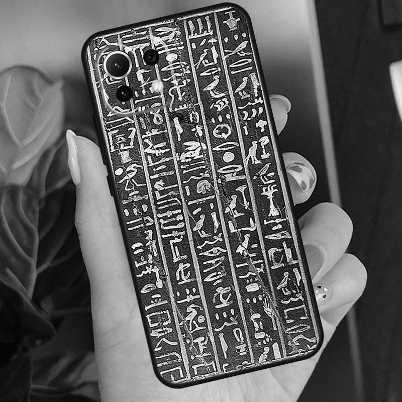 Чехол с египетскими иероглифами для Xiaomi 15 14 Ultra 13T 14T 15T Pro 17 Pro Max POCO F8 F7 F5 F6 X5 X6 X7 Pro Чехол