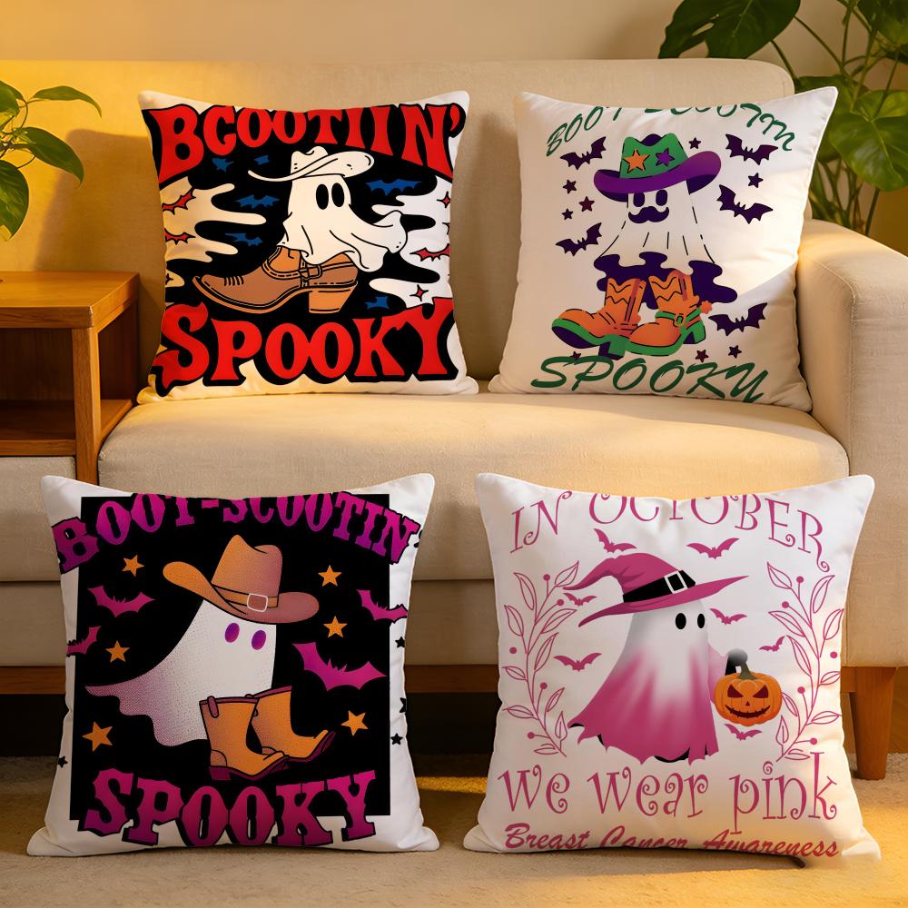 Cushion Cover Linen SkinFriendly Soft Decorative Case For Sofa Home Decor Anime Halloween Pillow cover