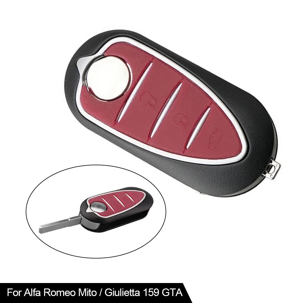 3 кнопки Пульт Ключ от машины Корпус Брелок Ненарезанное лезвие Подходит Складной Выкидной Чехол для ключа от машины для Alfa Romeo Mito Giulietta 159 GTA