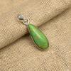 Удивительный зеленый медный бирюзовый драгоценный камень ручной работы из стерлингового серебра 925 пробы ювелирный кулон для нее