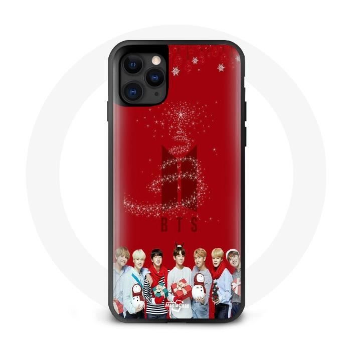 Чехол для iPhone 13 BTS Bangtan Boys Красный фон Рождественский подарок 2023