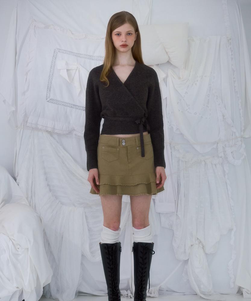 ROSEFRANTZ Muse Wrap Rib Knit [Brown]