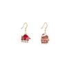 Santa Claus Asymmetric Earrings Festive Atmosphere Niche Cute Exquisite Cartoon Snowman Earrings