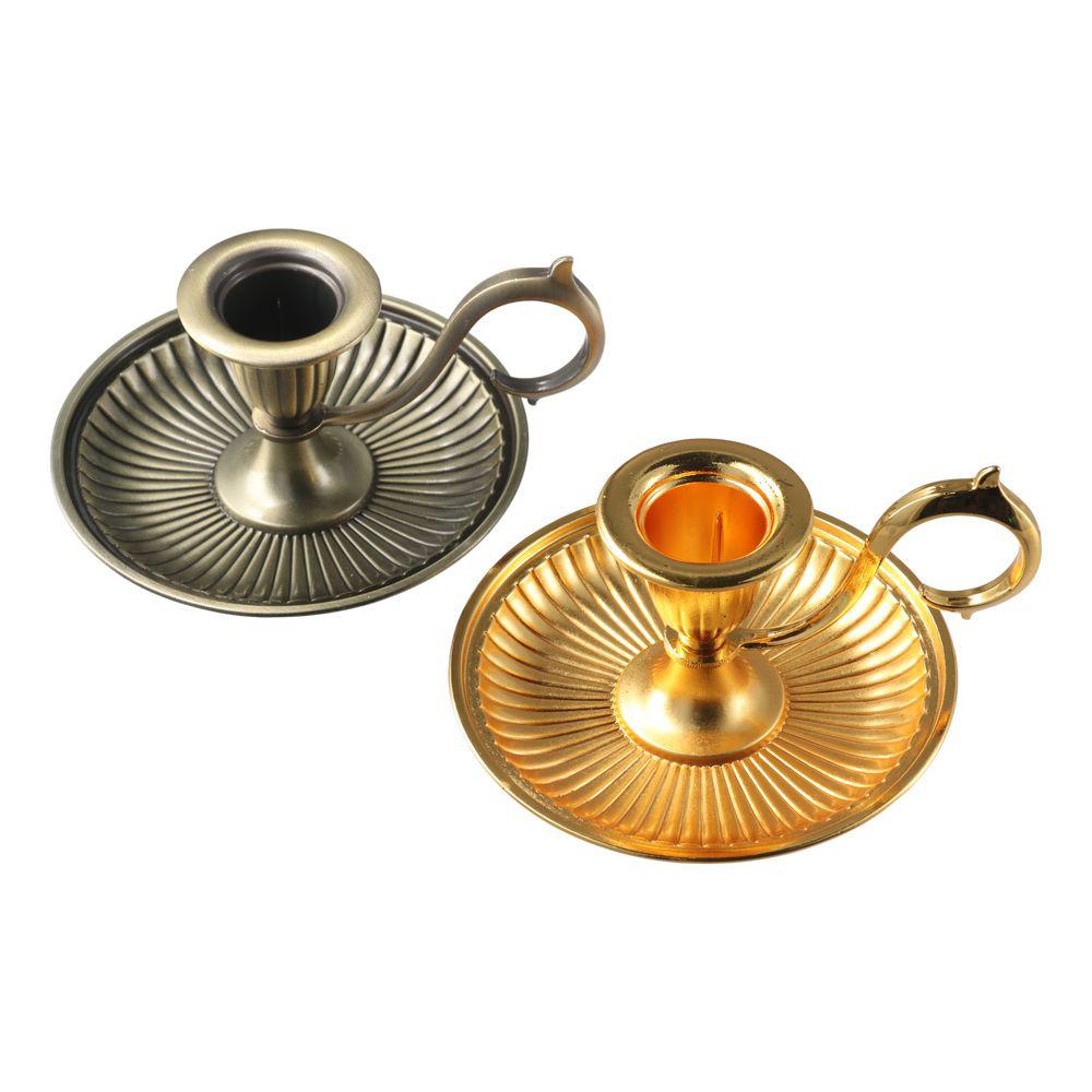 12*5.1 CM Decorative Candle Plates Gold/Silver/Bronze Table Top Ornament  Living Room