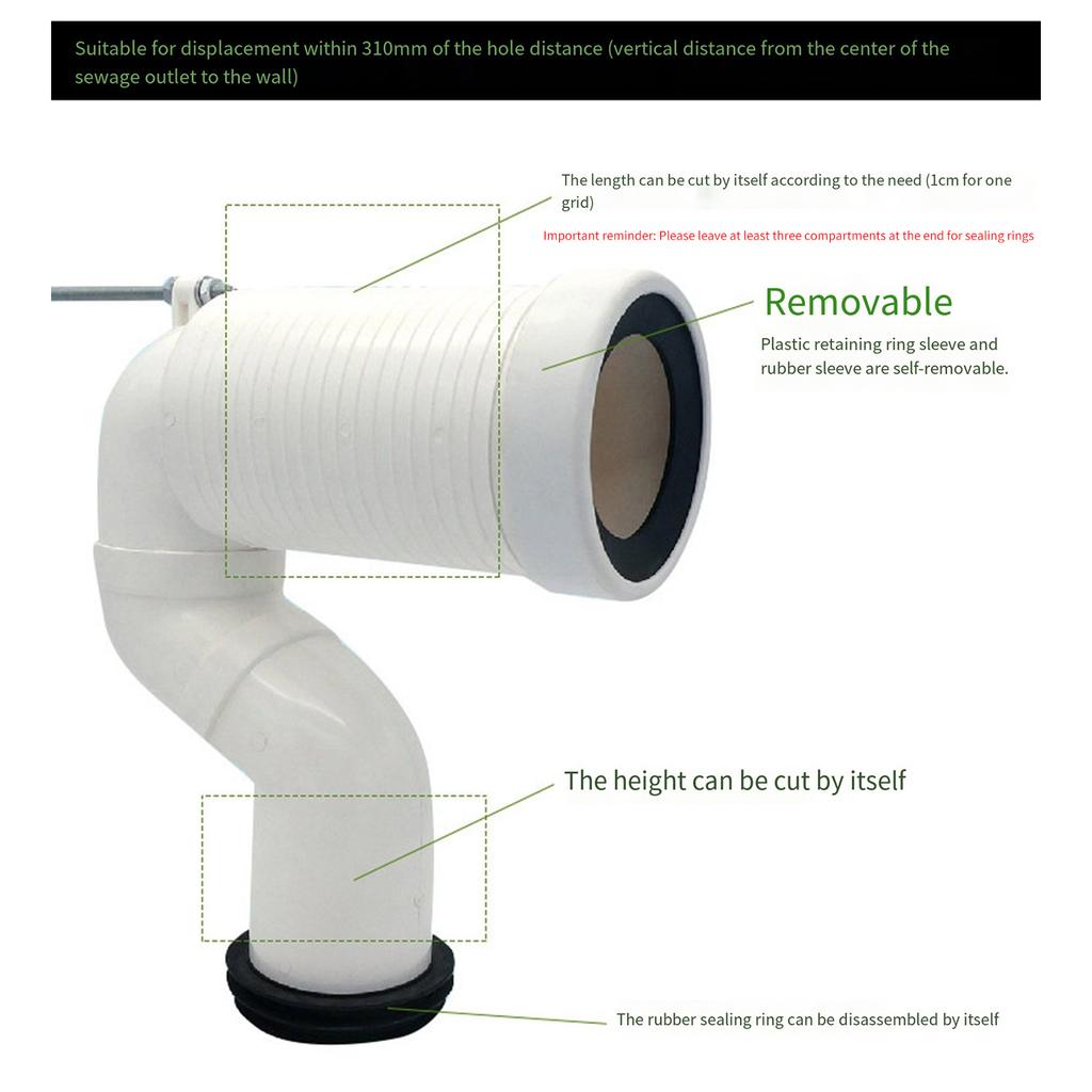 Бытовая сантехника Направление унитаза Соединитель Канализационная труба Соединение Канализационная труба унитаза Переходник Колено унитаза Переходная труба Простота в использовании