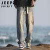 Мужские джинсы JEEP SPIRIT в стиле ретро, свободного кроя, с прямыми штанинами