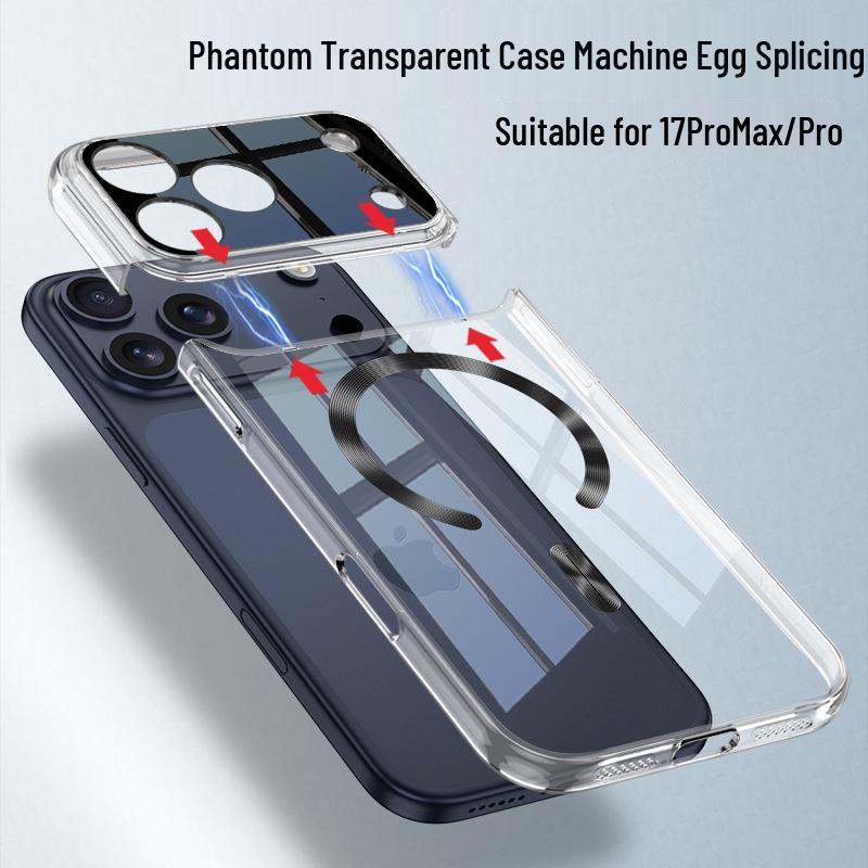 Прозрачный чехол MagSafe для iPhone 17 Pro/Pro Max - Не желтеющий и гальванизированный