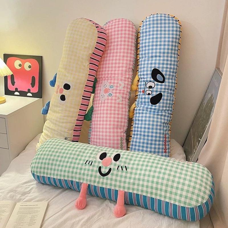 Прохладная длинная подушка из ледяного шелка для сна на боку - Съемная и моющаяся наволочка для взрослых