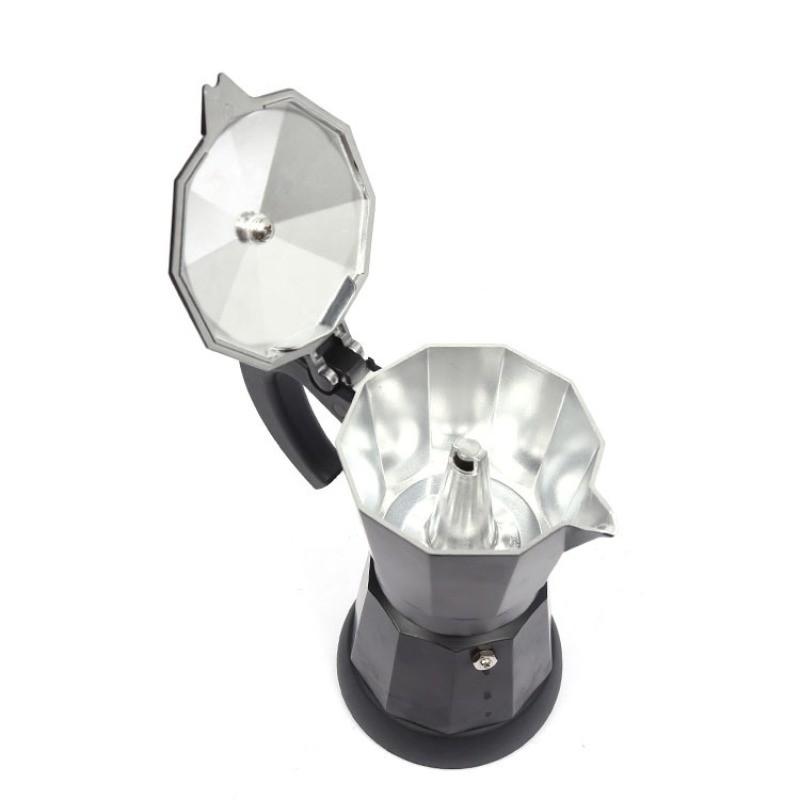 All Aluminum Black Electric Mocha Pot Italian Espresso Coffee Cooker Household Portable Fast Heating Electric Coffee Pot