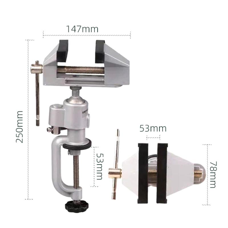 Multifunctional Rotating Table Vise Swivel Stand Bench Vise Clamp Electric Drill Stand Holder Bracket