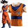 Футболка Dragon Ball Z Goku Летняя с коротким рукавом Мужская Аниме 3D Печать Футболка с коротким рукавом Мужская Детская Футболка Y2k