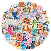 50 Big-Eyed Animal Stickers Cute Cartoon Big-Eyed Cute Stickers Small Animals Daquan Children'S Stickers Puzzle