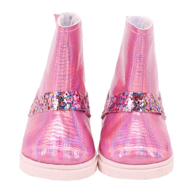 Обувь для куклы, сапоги, плюшевые сапоги ручной работы, обувь 7 см для 18 дюймов, американская кукла Baby Born 43 см, аксессуары