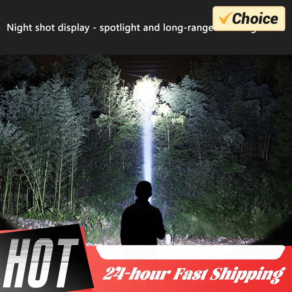 Foldable LED Flashlight Tent Lamp Waterproof Camping Light Emergency Portable Lantern Working Lighting for Outdoors Fishing