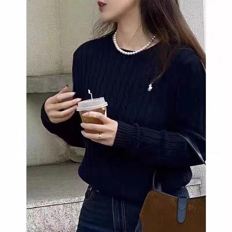 Женский ретро свитер крупной вязки свободного кроя - корейский стиль осень/зима