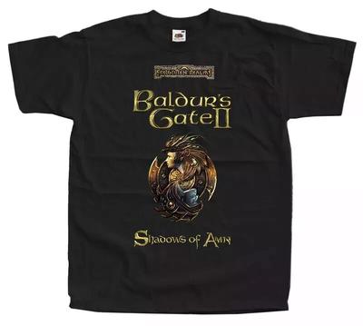 Baldur039s Gate II Shadows of Amn КОМПЬЮТЕРНАЯ ИГРА Футболка ЧЕРНАЯ Все размеры S-5XL Унисекс Футболка