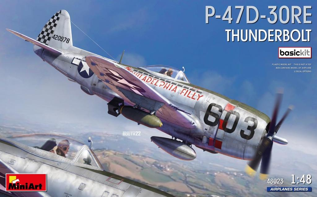 MiniArt Thunderbolt Basic Kit Plastic Model MA48023 1/48 P-47D-30RE