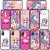 Чехол для телефона Samsung Galaxy S24 S23 iPhone 15 14 Xiaomi Redmi Note 13 12 11 8 10 9 Pro Max X XR OPPO A15 Huawei Lovely Unicorn Horse Cover