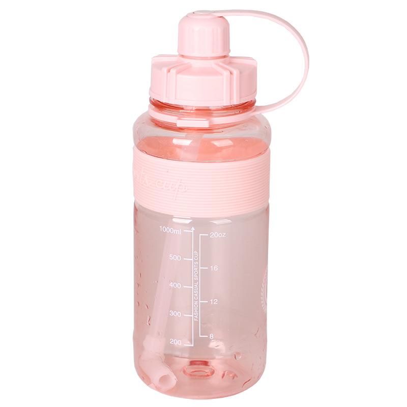 600/1000/1500 мл/2000 Чашка большой емкости для уличного пространства с соломой Студенческая пластиковая чашка для воды Портативная чашка для занятий спортом на открытом воздухе Бутылка с водой